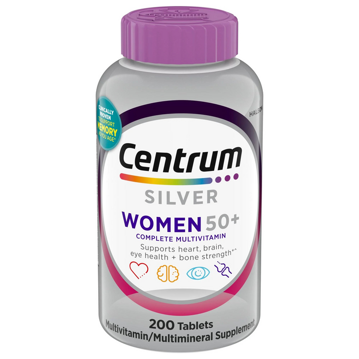 Centrum Silver Womens 50 Plus Vitamins, Multivitamin Supplement, 200 Count